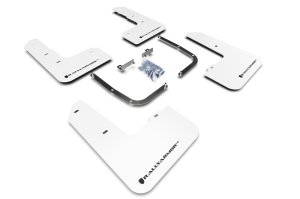 Hyundai Veloster N Mud Flaps - Rally Armor - UR White Flap/Black Logo - White - `19-`22 Hyundai Veloster N Mud Flaps - Rally Armor - UR White Flap/Black Logo - White - `19-`22